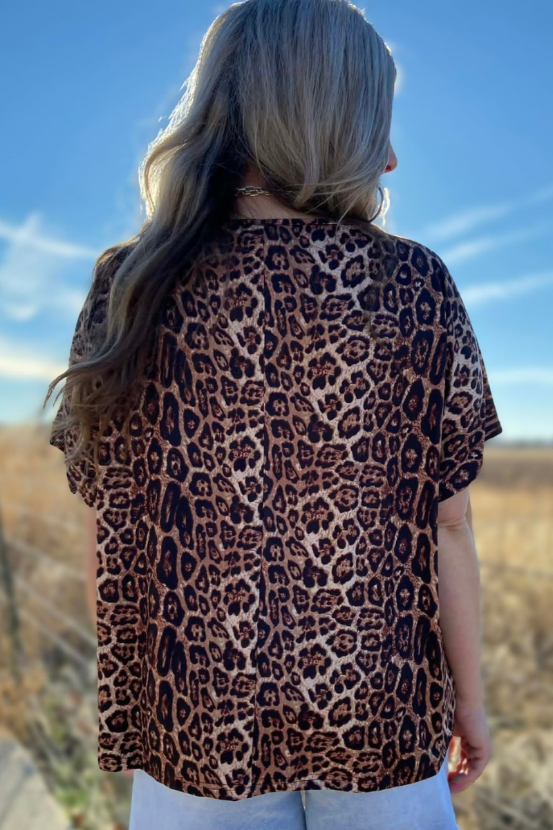 Oversized Cheetah Top