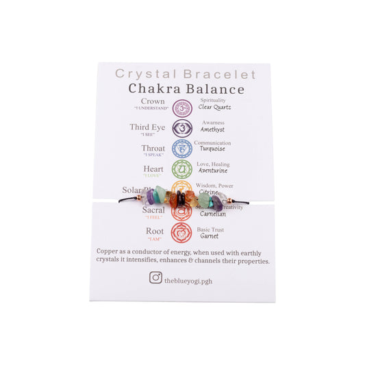 Chakra Balance Crystal & Copper Bracelet