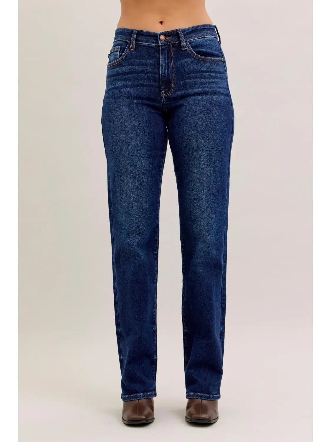 Judy Blue Mid-Rise 30” Straight Denim