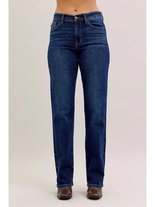 Judy Blue Mid-Rise 30” Straight Denim