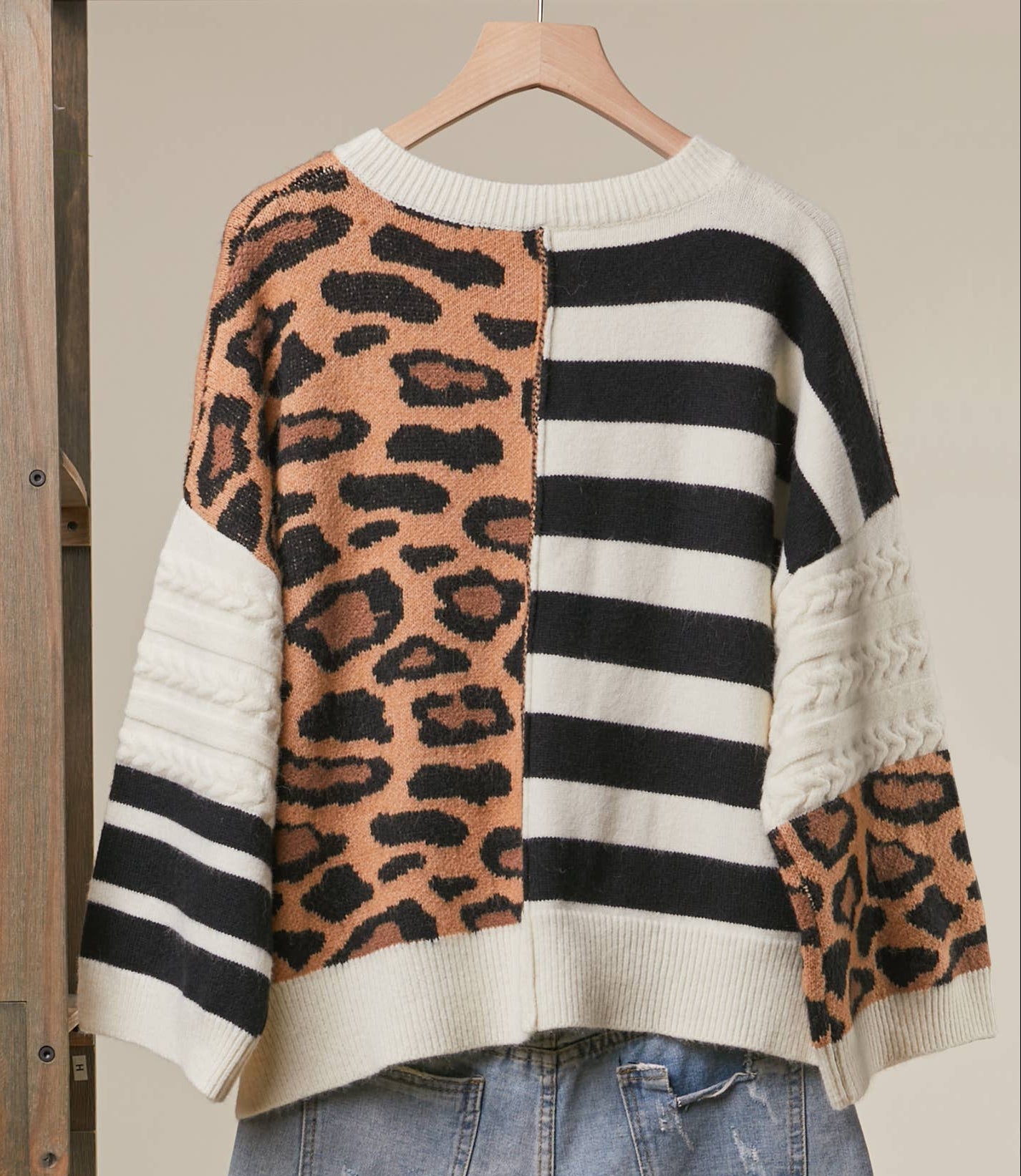 Stripes and Leopard Cardigan