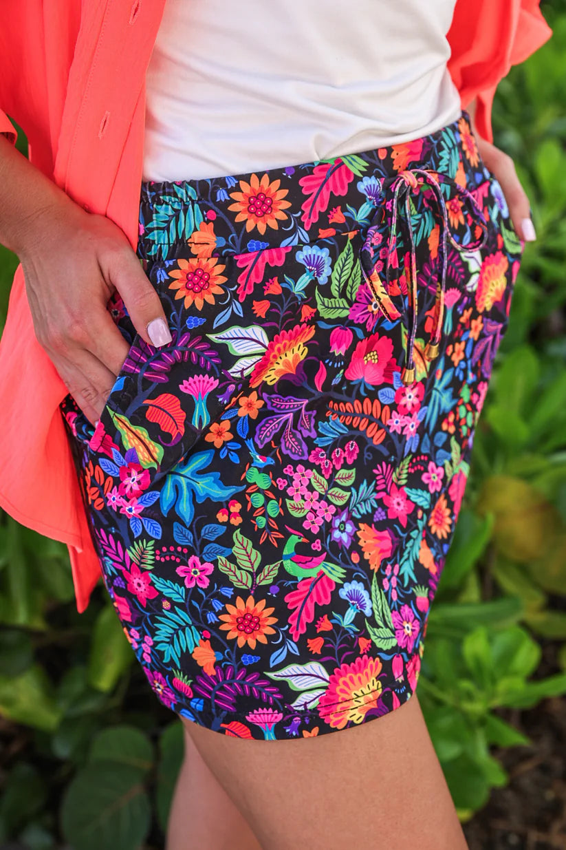 Bold Floral Skort