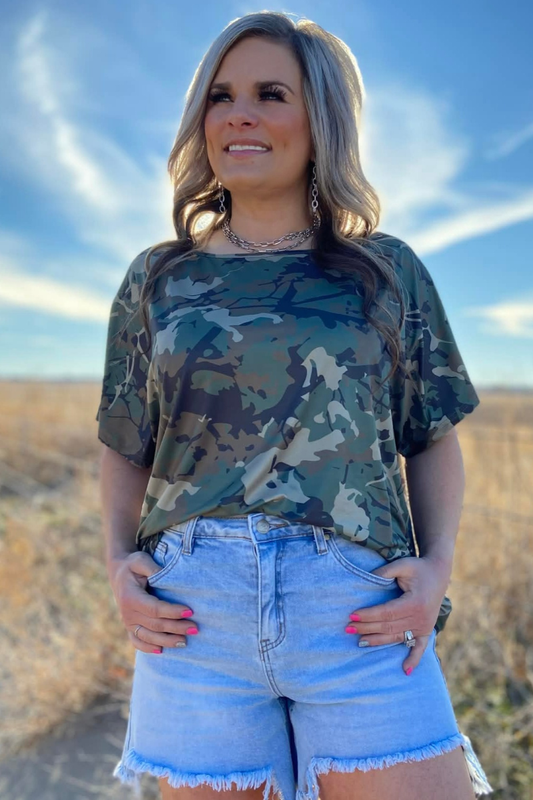 Oversized Camo Top