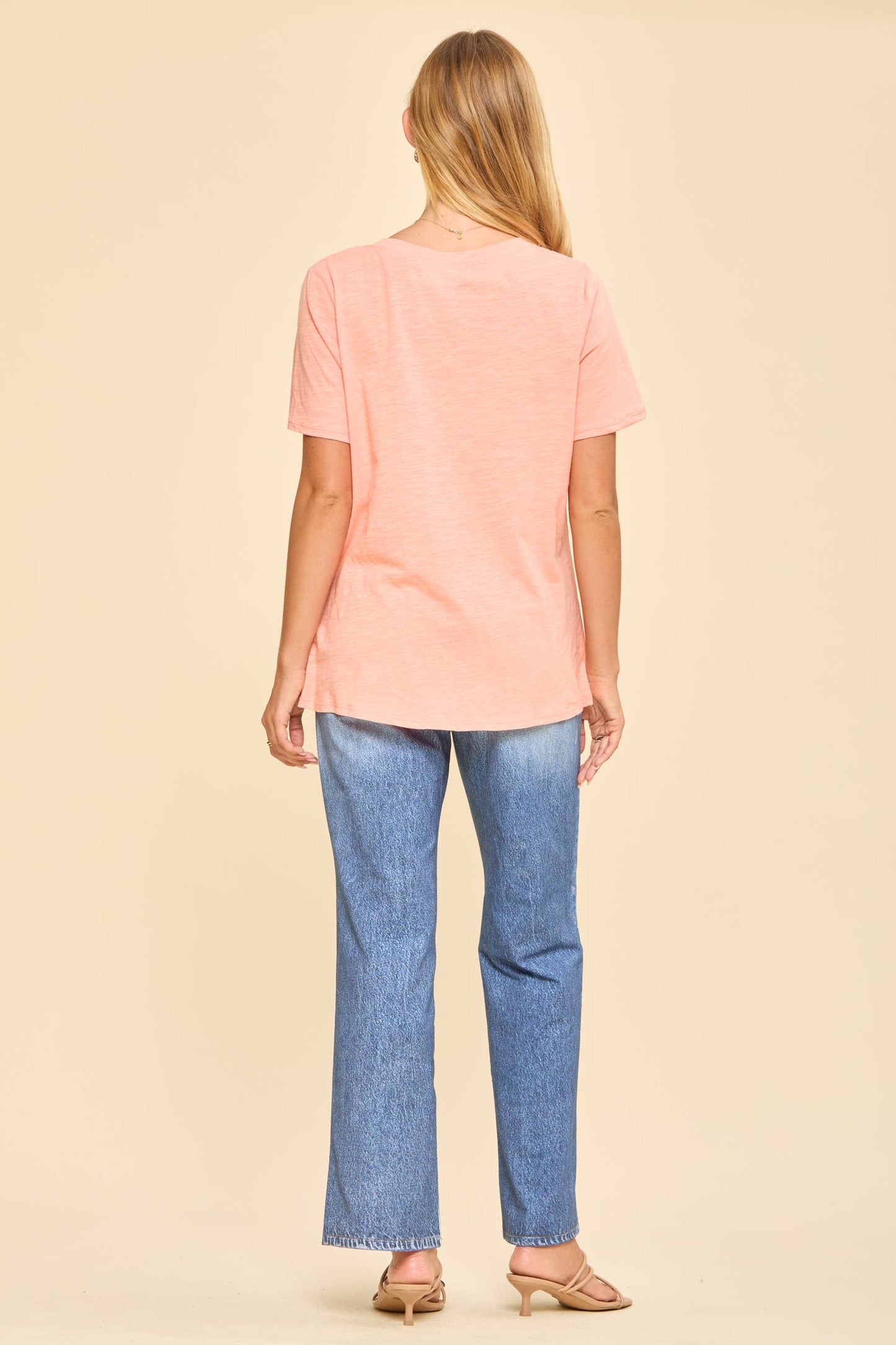 Cotton V-Neck Knit Top
