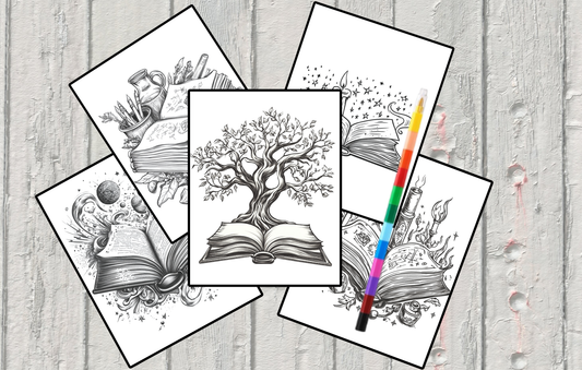 Bookish Coloring Sheets
