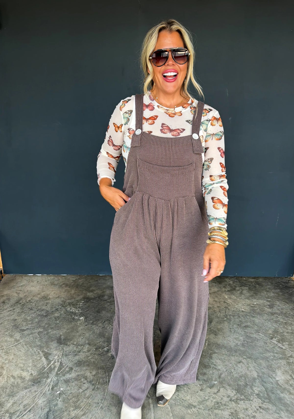 Comfy Knit Overalls