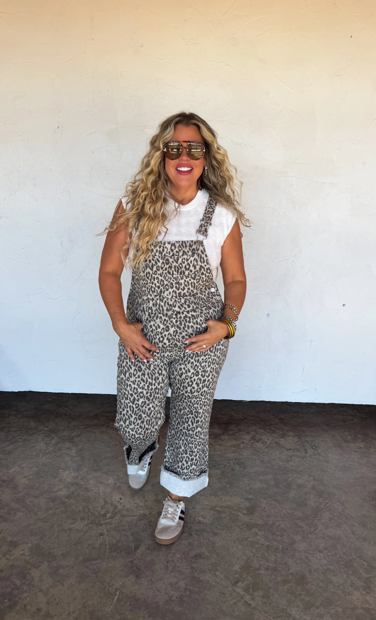 Cheetah Stretch Overalls