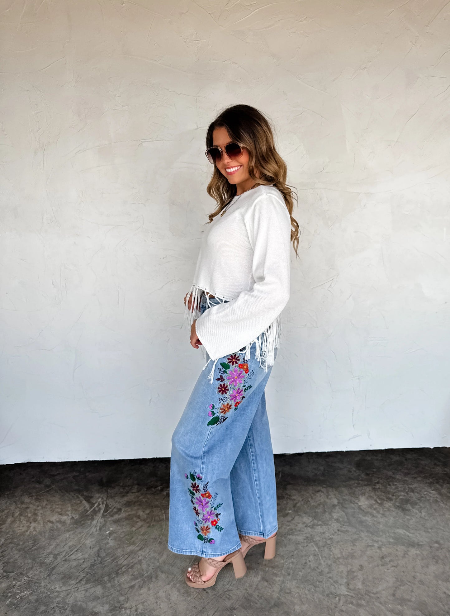 Floral Garden Embroidered Jean