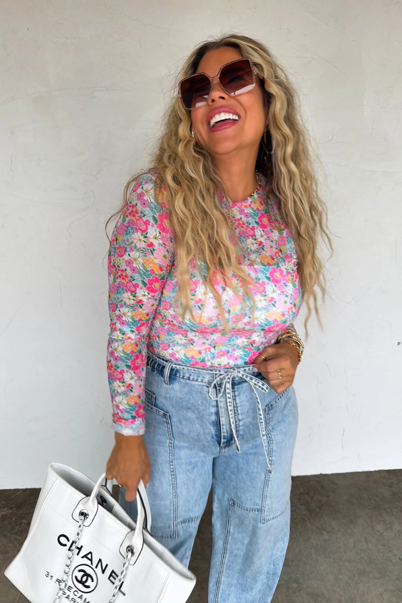 Floral Sheer Mesh Tops