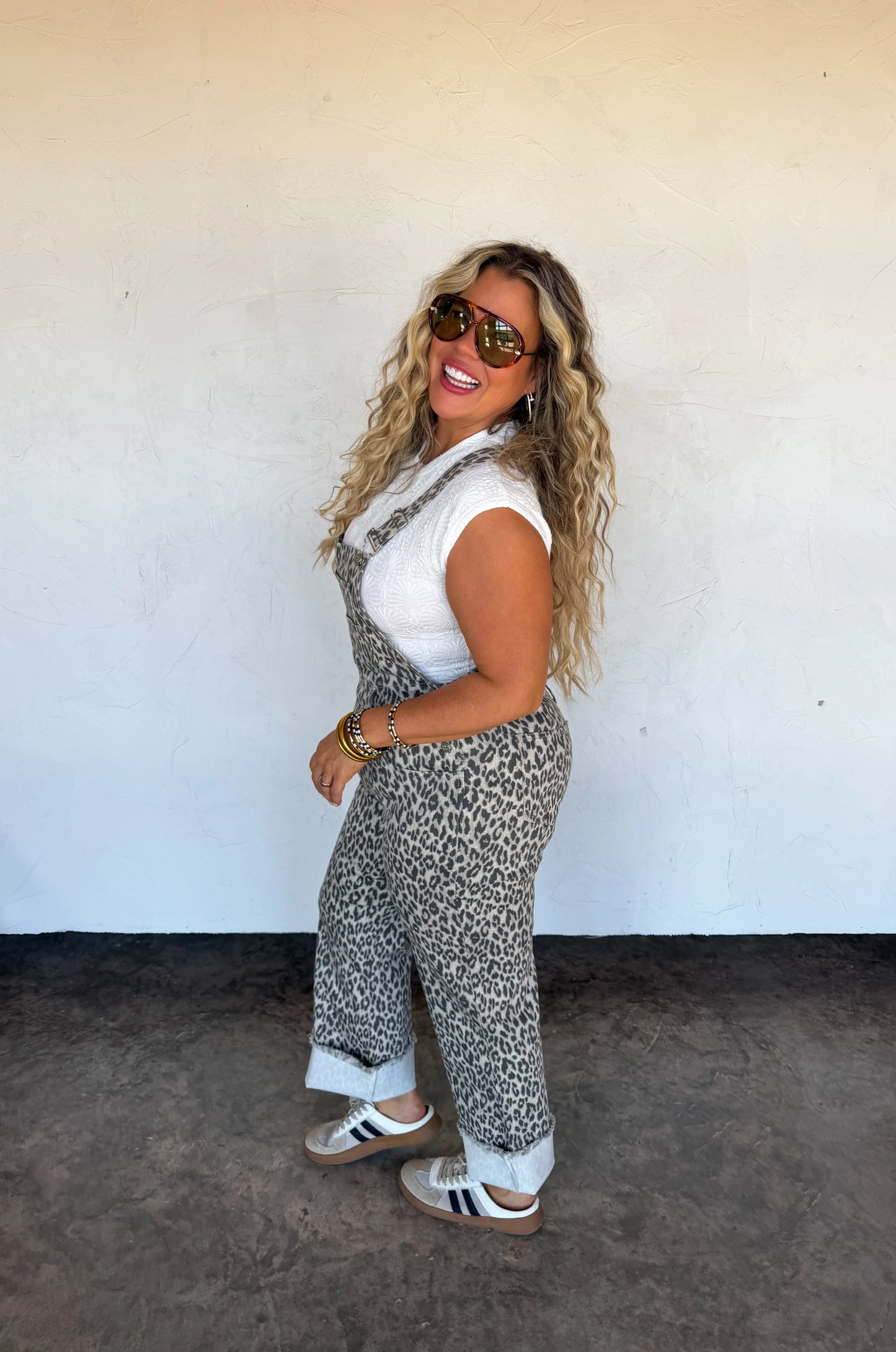 Cheetah Stretch Overalls