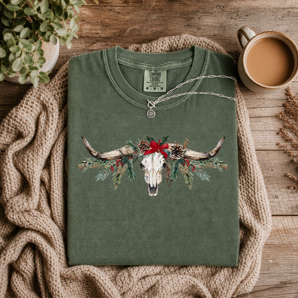 *Christmas Longhorn Tee