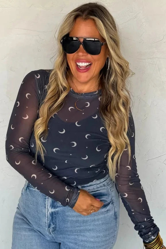 Moon Sheer Mesh Top
