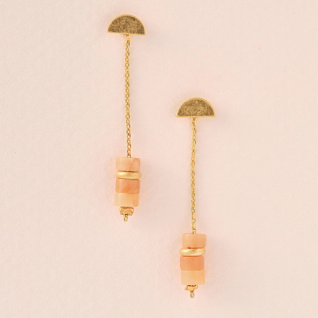 Sunstone Thread Jacket Earring