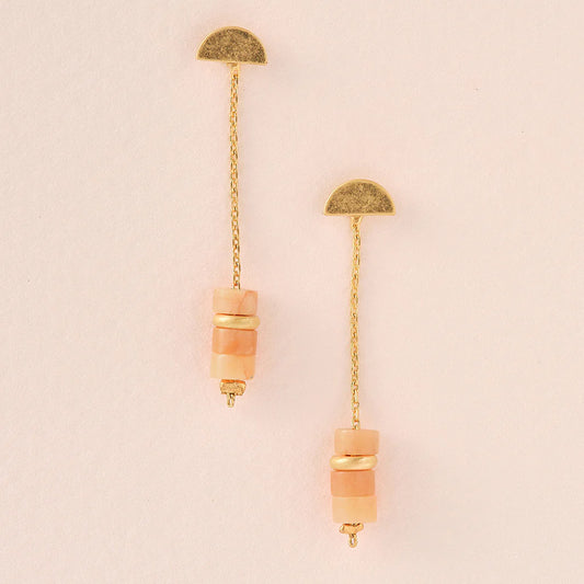 Sunstone Thread Jacket Earring