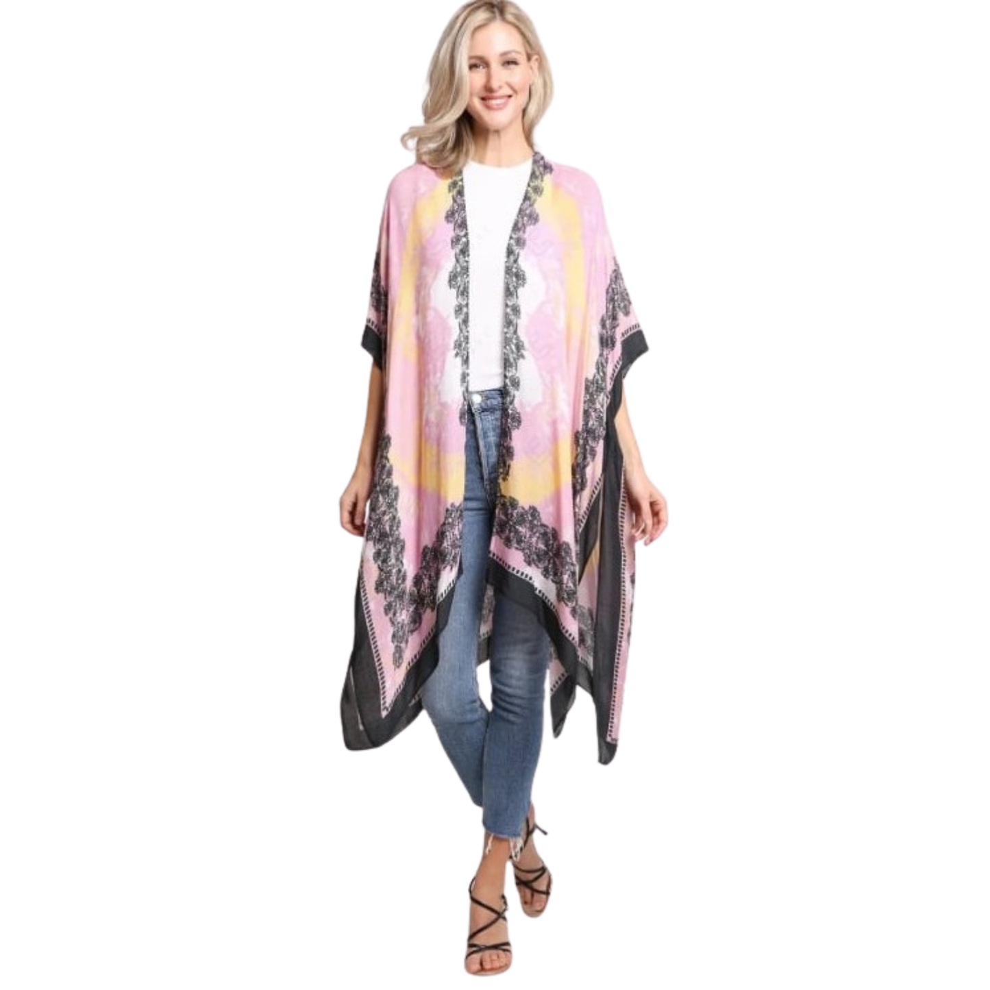 Pink Tie Dyed Kimono