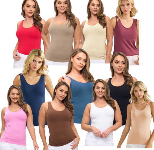 Reversible Seamless Tank Built In Bra