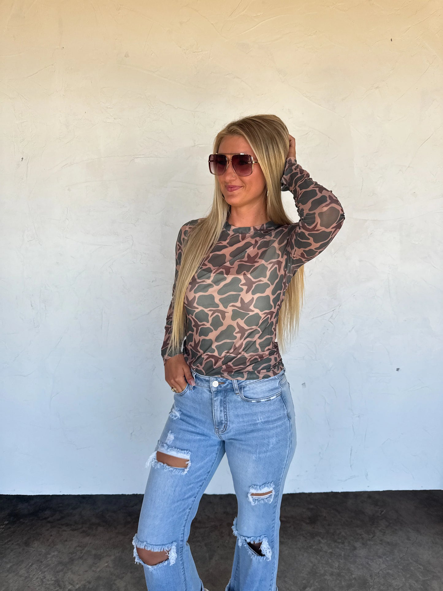 Ducky Sheer Mesh Tops