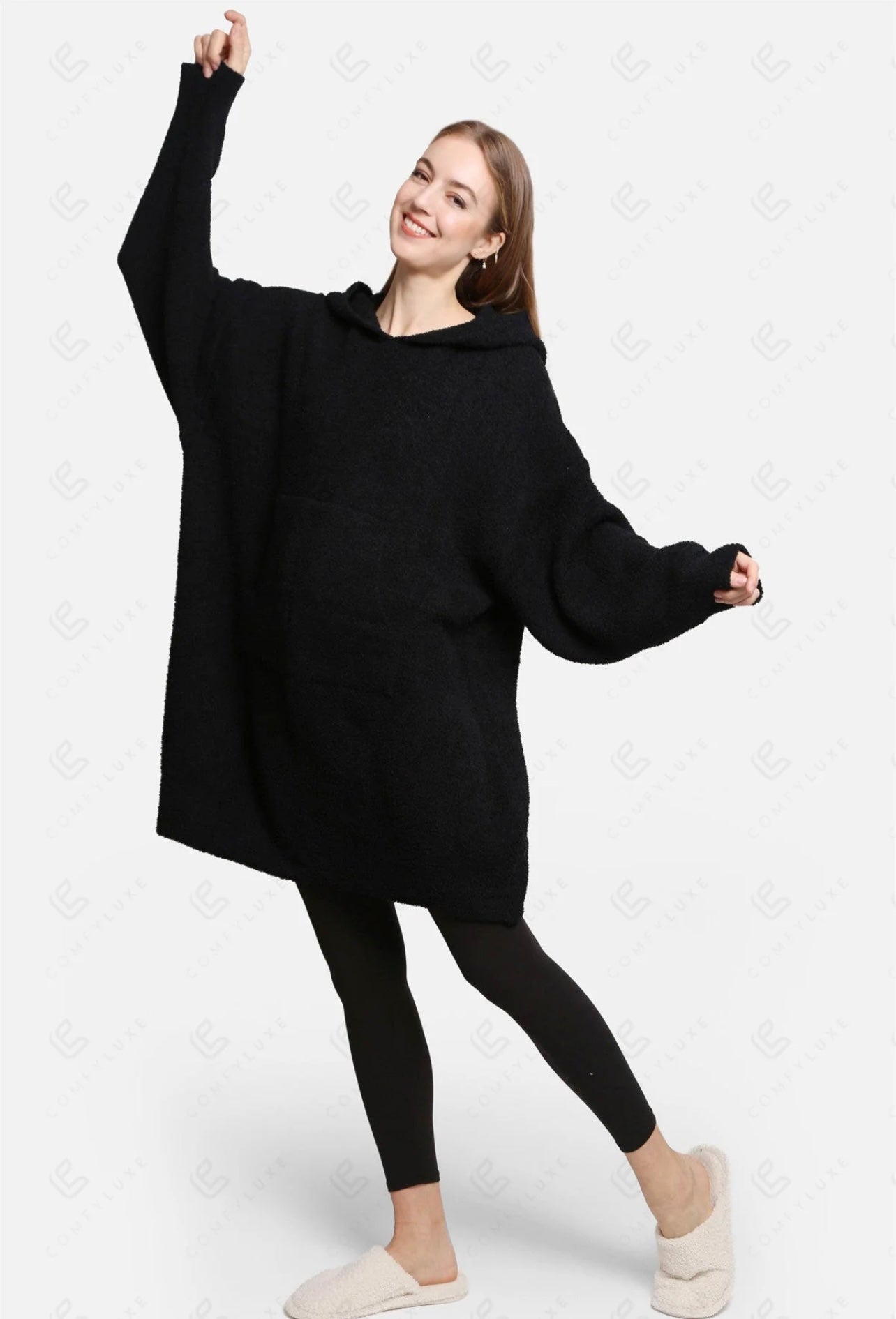 Oversized ComyLuxe Hoodie Black