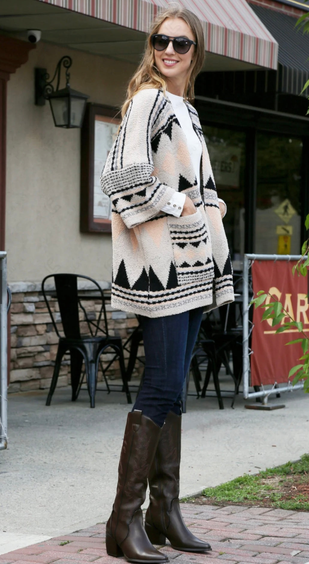 Tribal Pattern Cloud Cardigan