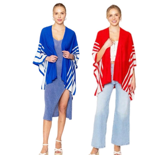 Two Tone Knit Kimono