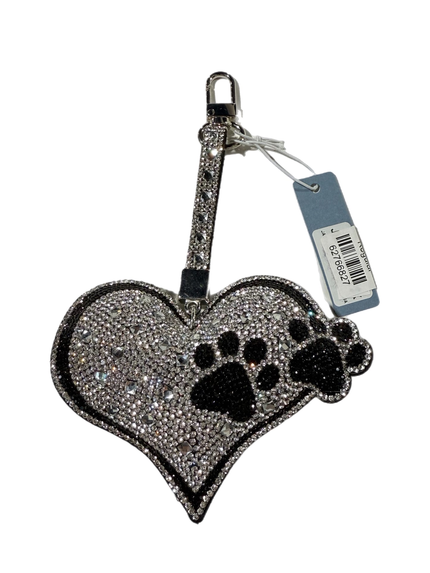Jacqueline Kent  Paw Print Heart Bag Charm-Key Ring