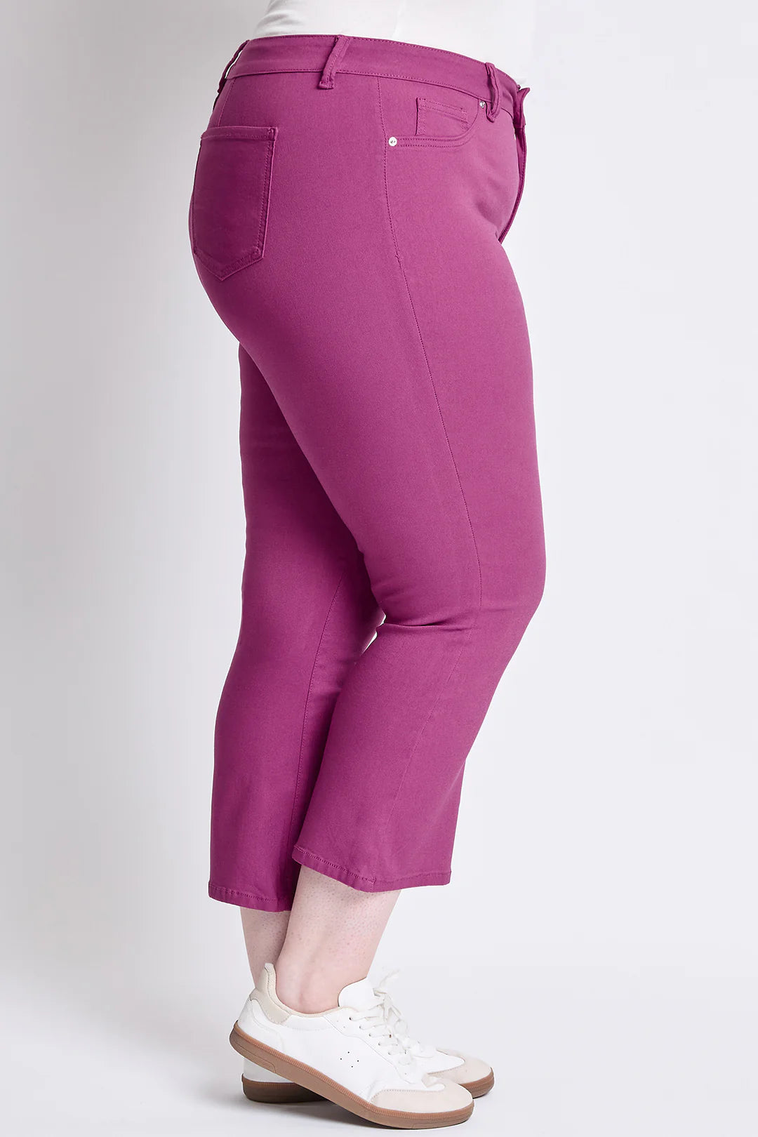 Crop Kick Flare Pant In Magenta