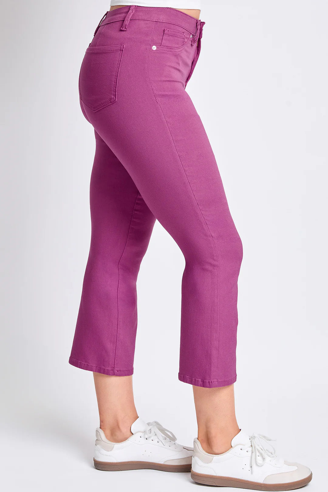 Crop Kick Flare Pant In Magenta