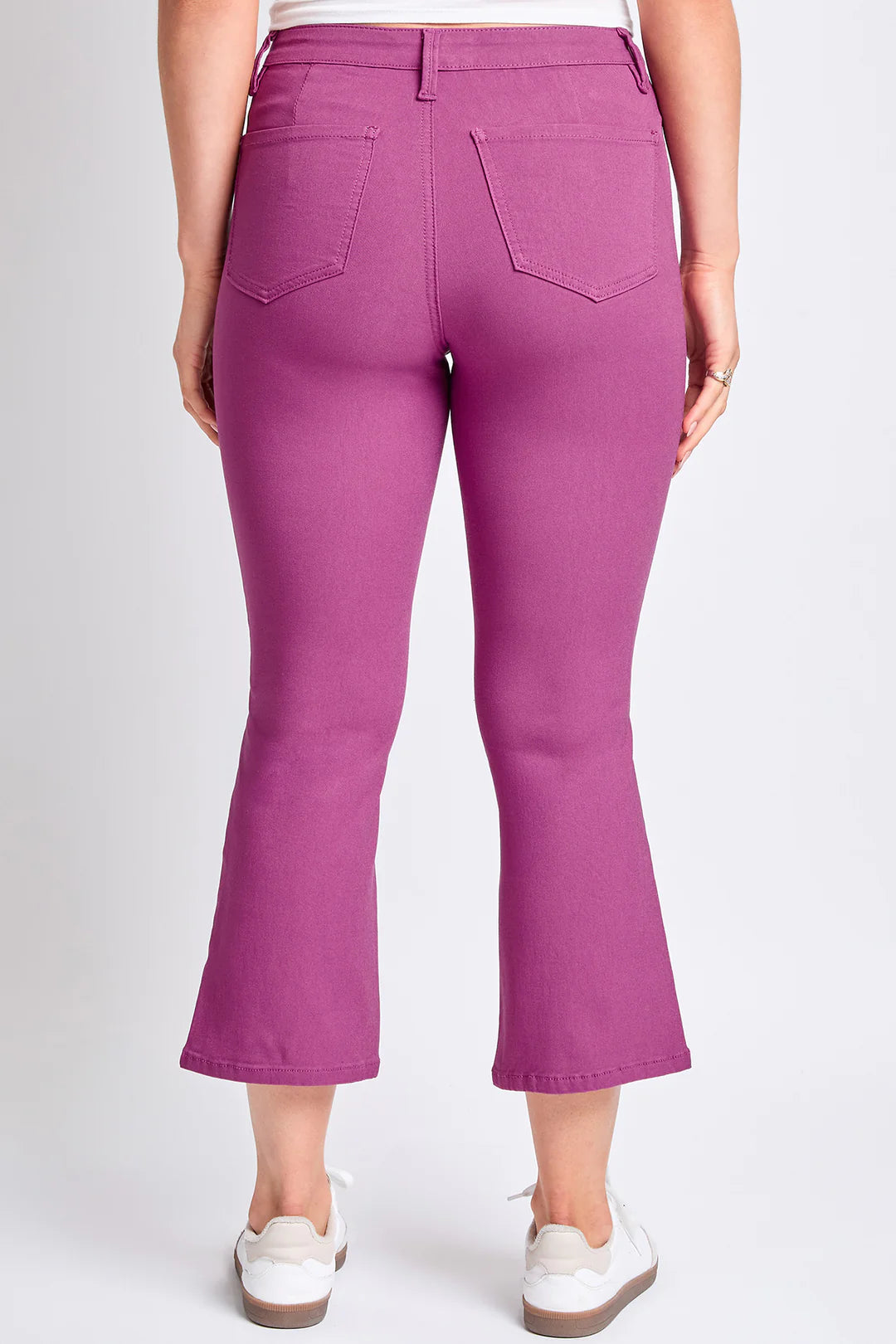 Crop Kick Flare Pant In Magenta