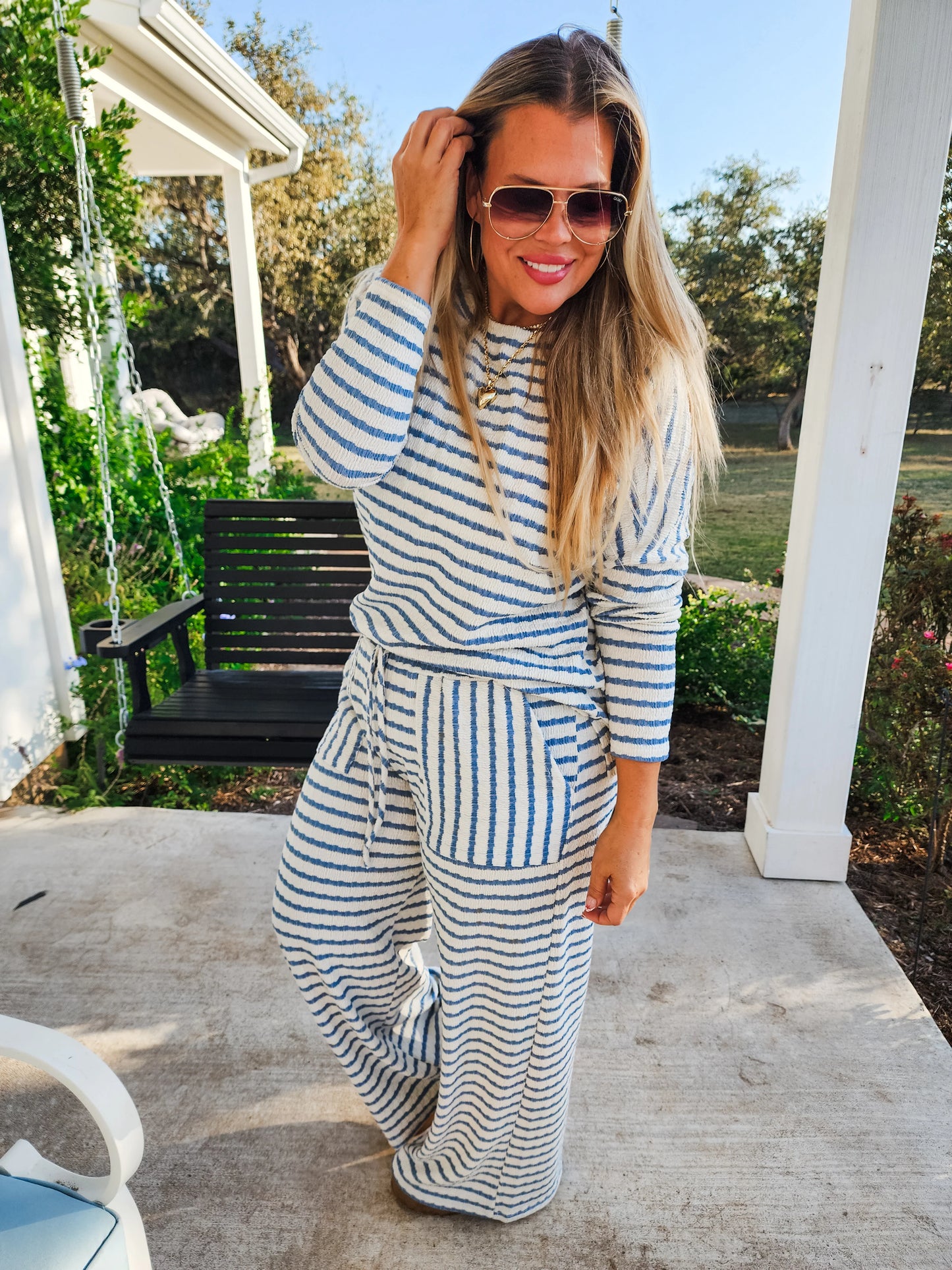Striped Lounge Top