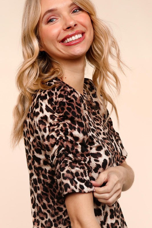 Wild Side Elbow Sleeve Top
