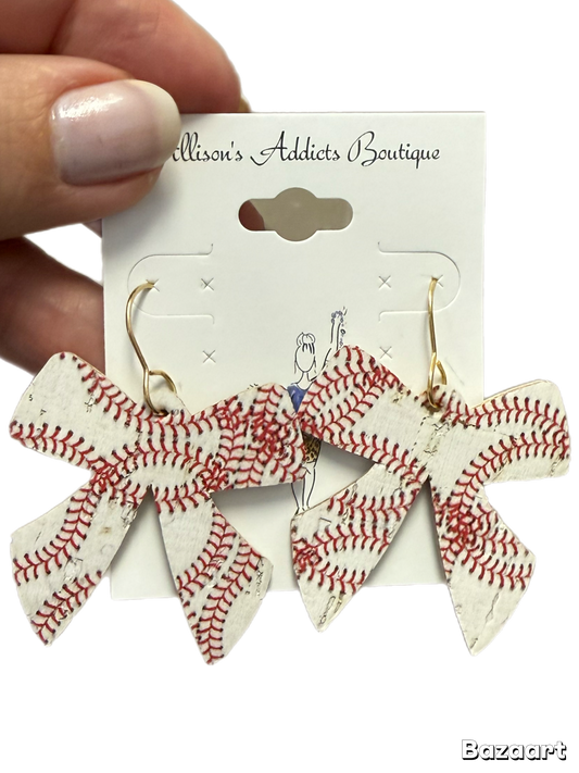Home Run Bow Earrings