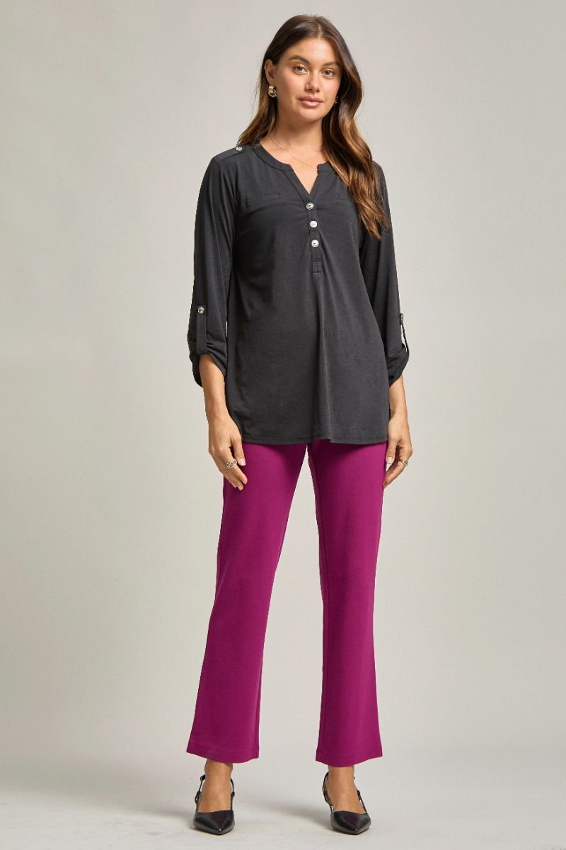 Wrinkle Free Black Blouse