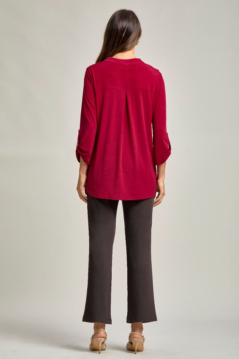 Wrinkle Free Burgundy Blouse