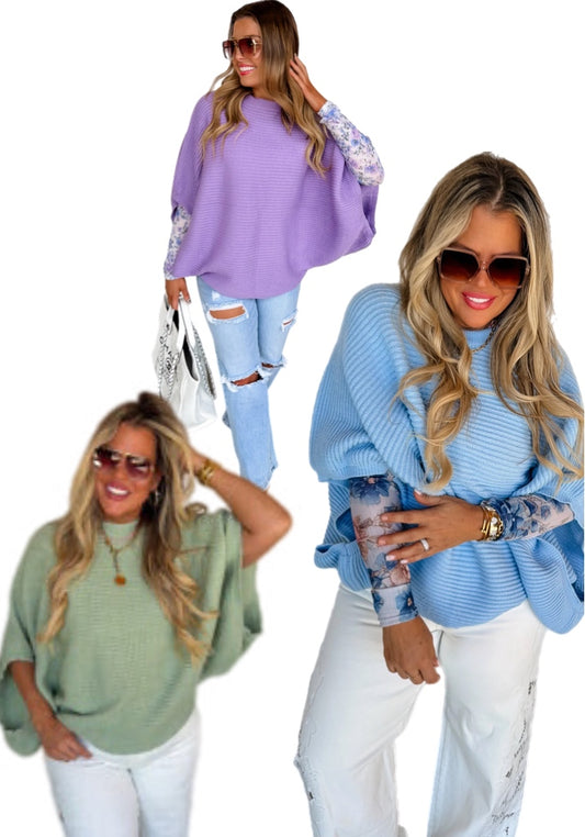 Bubble Poncho Sweater