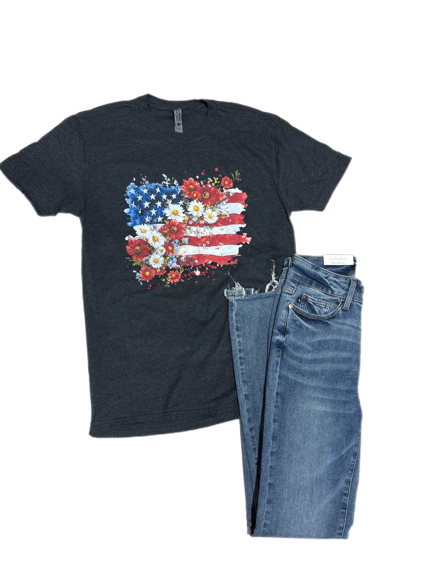 Floral Flag Graphic Tee