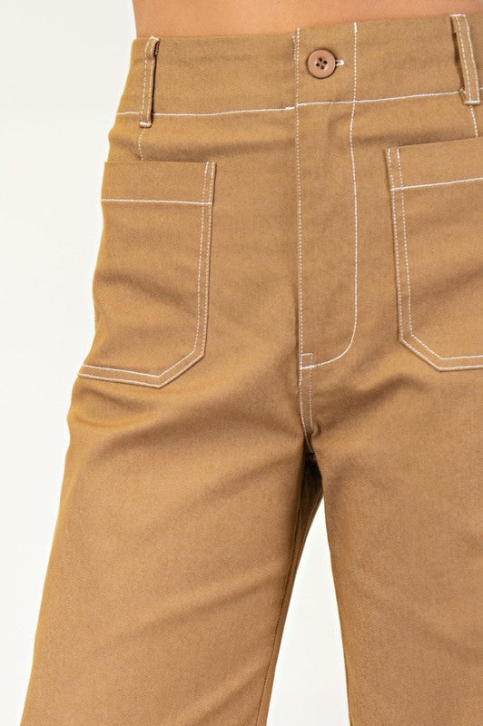 Cropped Wide Leg Pant