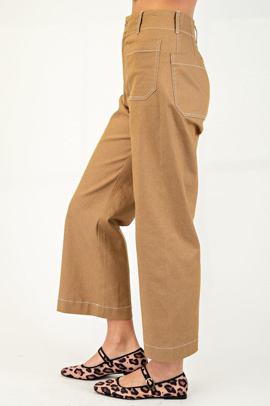 Cropped Wide Leg Pant