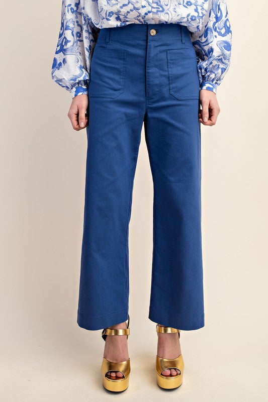 Wide Leg Ankle Crop Pant