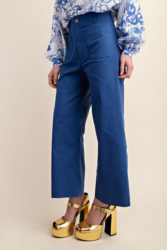 Wide Leg Ankle Crop Pant