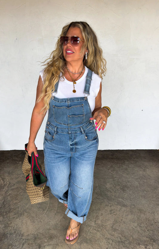 Barrel Leg Overalls