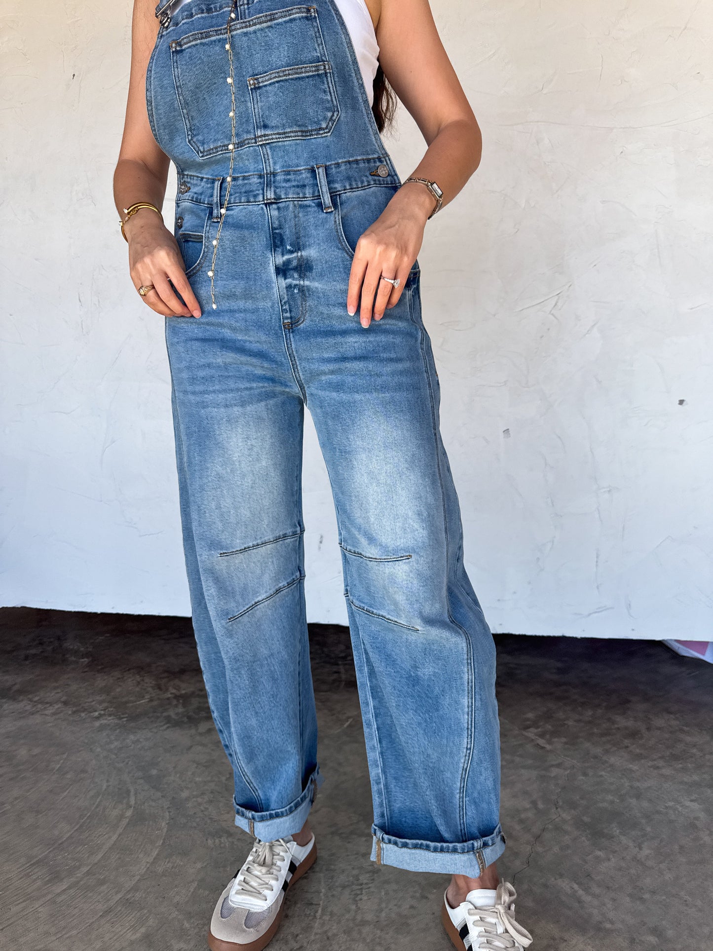 Barrel Leg Overalls