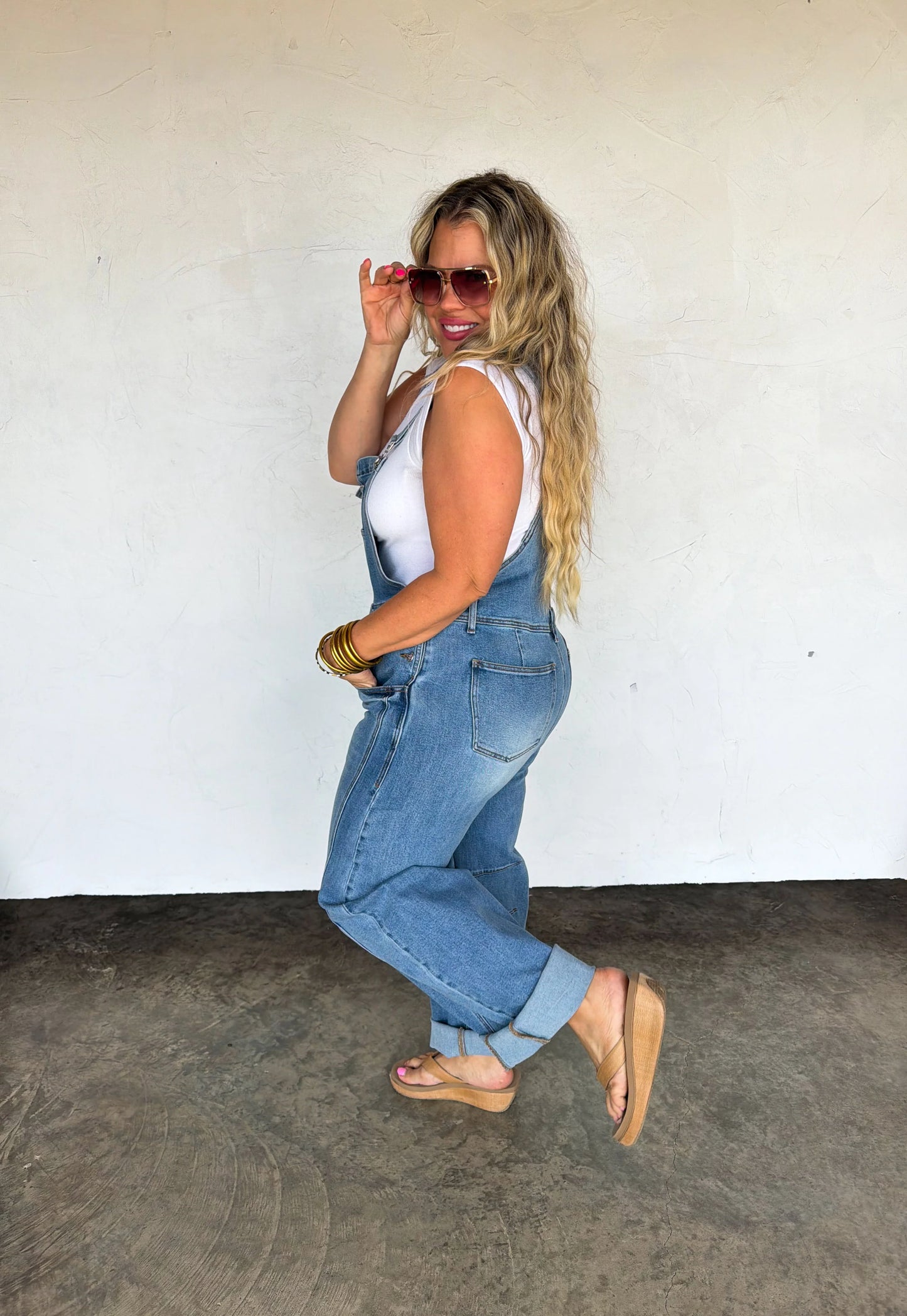 Barrel Leg Overalls