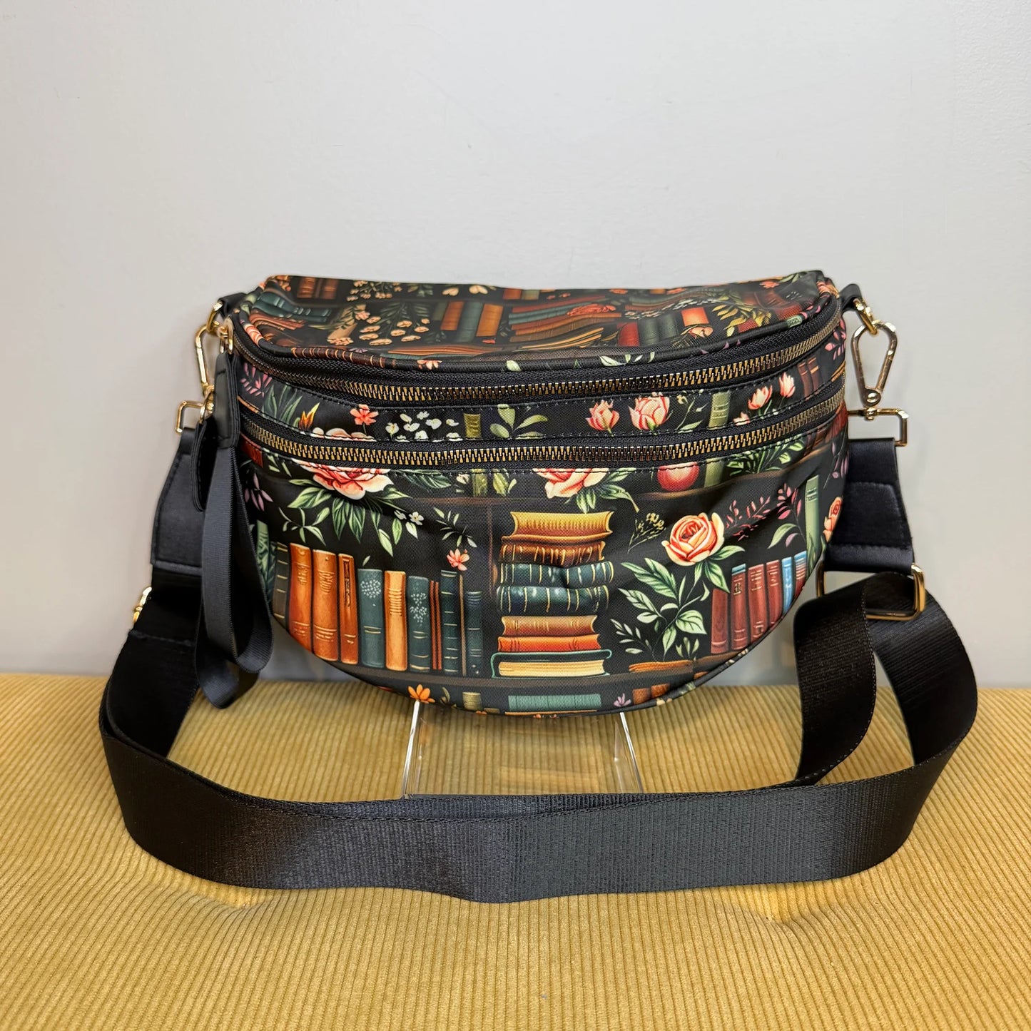 Books & Roses Crossbody Bag