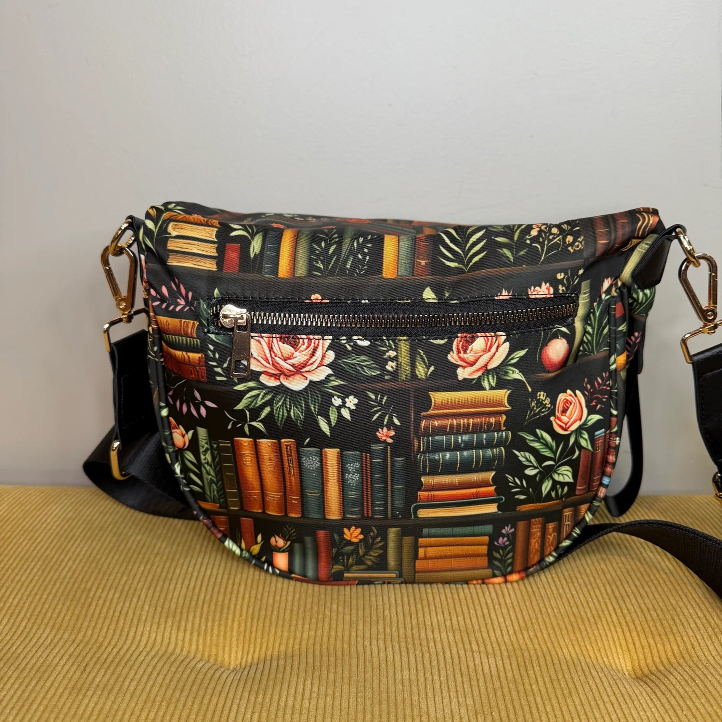 Books & Roses Crossbody Bag