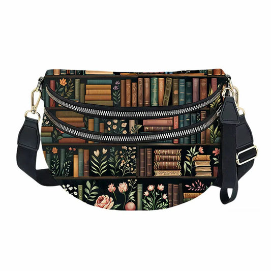 Books & Roses Crossbody Bag