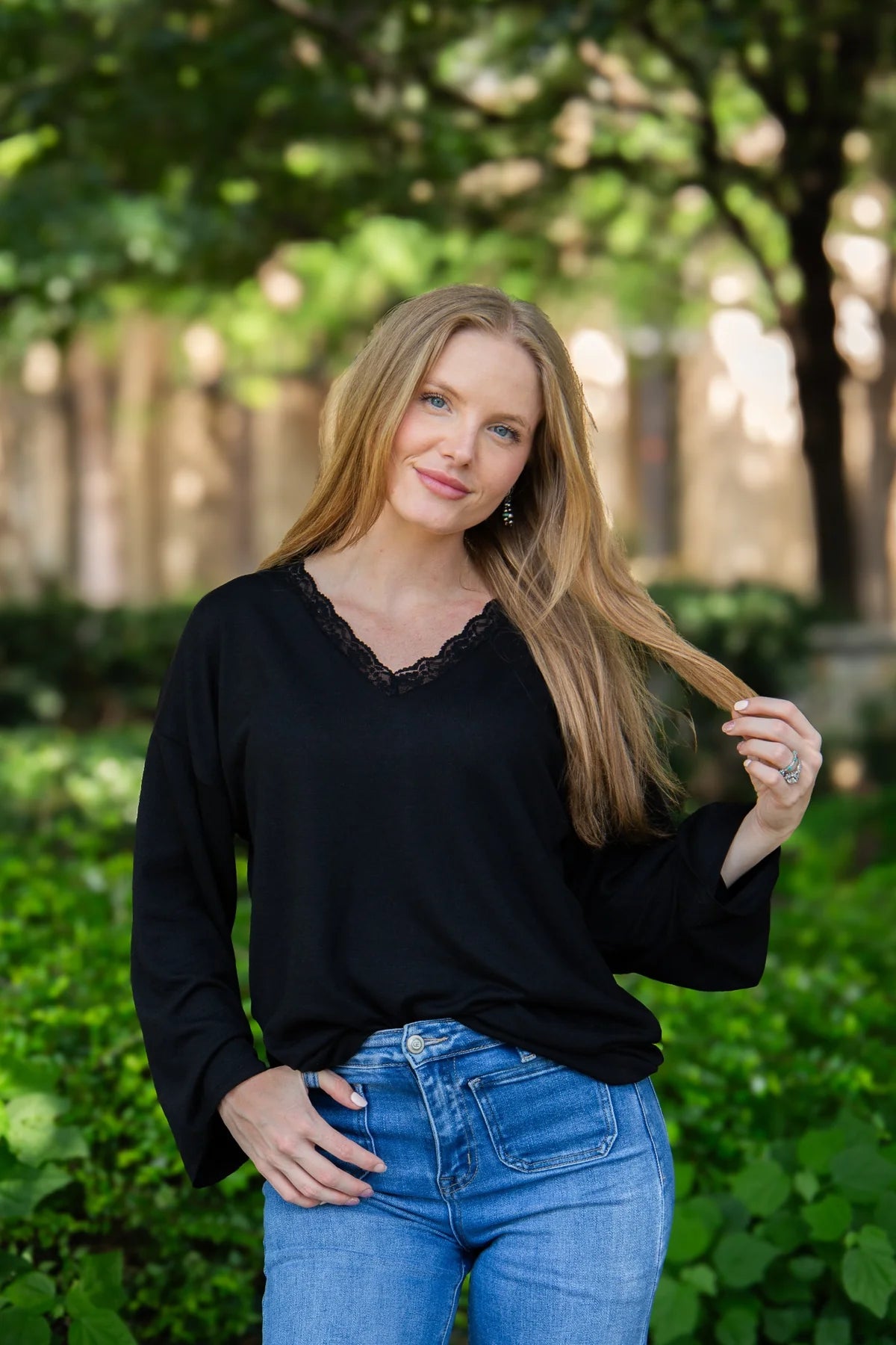 Ultra Soft Lace Detail Top