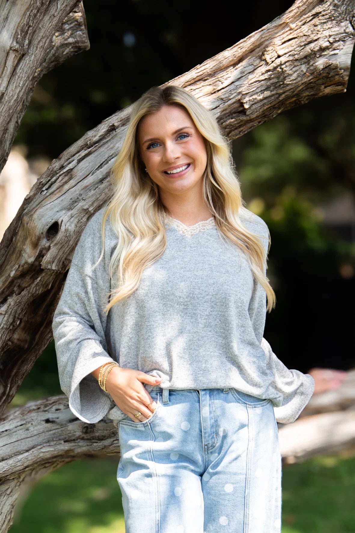 Ultra Soft Lace Detail Top