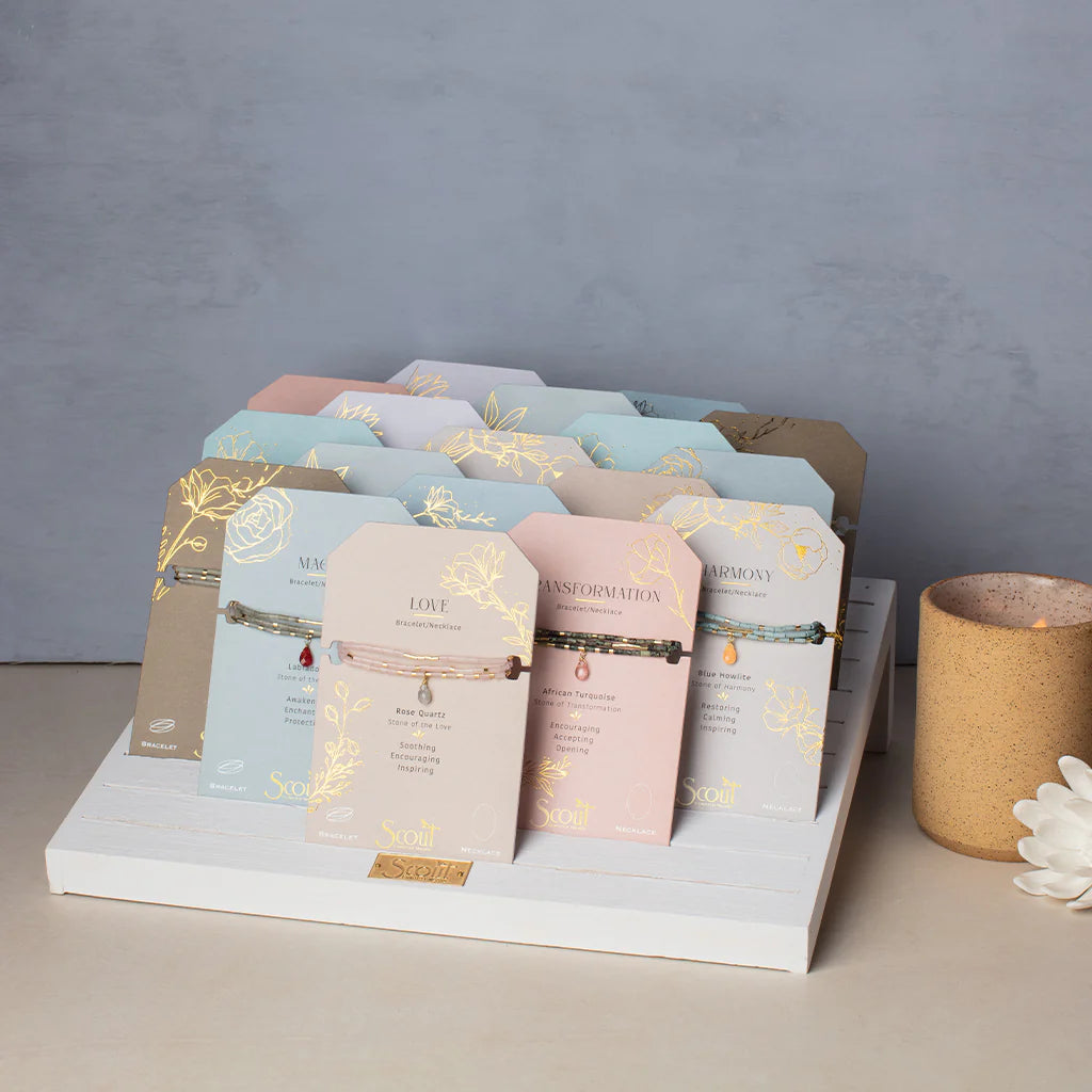 Teardrop Stone Wrap Bracelet Necklace