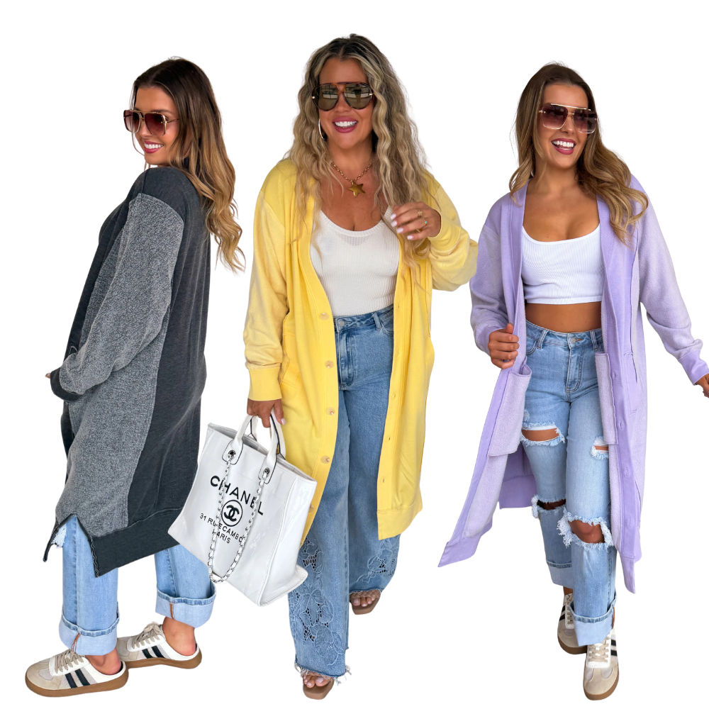 Sweatshirt Cardigan Duster