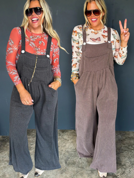 Comfy Knit Overalls